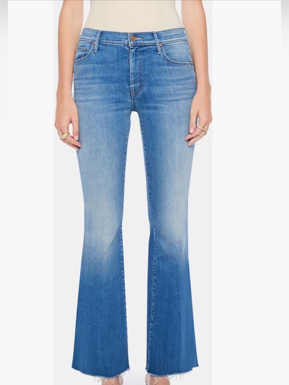 $298 MOTHER The Weekender Fray Raw Hem Jeans Size 27 - No Promises